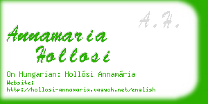 annamaria hollosi business card